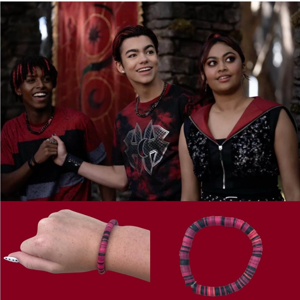 Vampires from zombies, clay bead bracelet